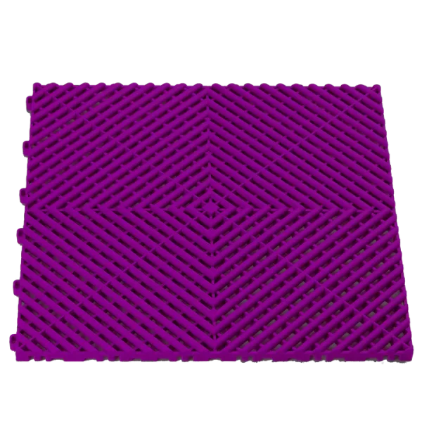 Purple Vented garage floor tile