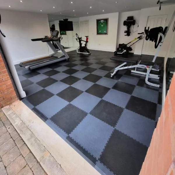 Smooth Garage Tile for Home Gym