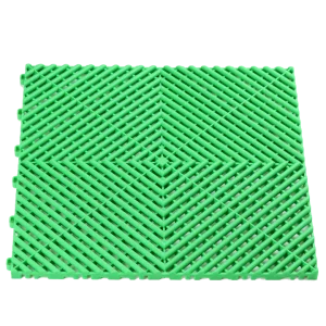 green vented garage floor tile