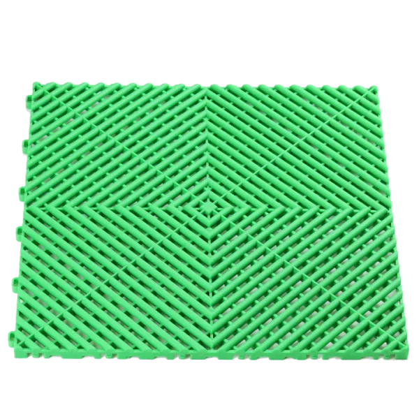 green vented garage floor tile