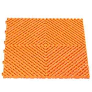 orange vented garage floor tile