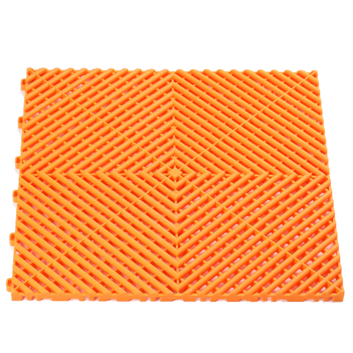 orange vented garage floor tile