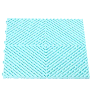 turquoise vented garage floor tile